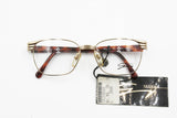 Genny 536 5043 square eyeglasses eyewear frame for womens ladies, Golden frame with brown tortoise temple tips, New Old Stock 80s