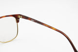 Vtg Clubmaster style SIXTY mod. 20 325 brown dappled acetate with golden metal // Geek nerd style , New Old Stock
