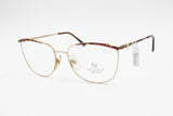 Nouvelle Vague mod. Victoria cat eye eyeglasses frame with medium large eye wire, rose golden colour with hot tones on brows, New Old Stock