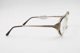 Safilo Emozioni mod. 354 acetate womens frame eyeglasses , clear acetate and colored frontal insert & metal arms, NOS 1980s