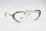 Safilo Emozioni mod. 354 acetate womens frame eyeglasses , clear acetate and colored frontal insert & metal arms, NOS 1980s