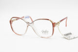 Luxottica womens eyeglasses frame clar acetate with rose grain, New Old Stock 1980s