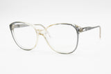 Lastes italian eyewear frame womens ladies, Clear and Gray acetate with Fleet Arm System, New Old Stock 1980s