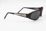 FLOYD made in Italy, biker sunglasses total deep violet acetate with metal rustic plaques, wrapping sunglasses, Deadstock