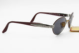 STING oval round sunglasses Melanin Lenses, gunmetal color with highlighted red lenses perimeter, New Old Stock 90s