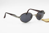 STING oval round sunglasses Melanin Lenses, gunmetal color with highlighted red lenses perimeter, New Old Stock 90s