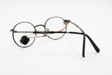Harley Davidson Motor Cycles black pantos eyeglasses frame mod. HD 54, round ovalized eye wire black color with silver insert, NOS