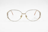 Mila Schön eyeglasses frame mod. 3012 Silver & Golden womens glasses, geometrical front deisnged in Italy, NOS