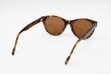 United Colors of Benetton sunglasses round pantos cat eye, frame Italy, brown dappled acetate with logos temples,  New Old stock 80s