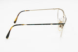 Italian designer Nazareno Gabrielli mod. 110 - 613 cat eye half lunettes frame womens, golden & green tortoise metal, NOS