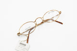 Vintage high rank NAF NAF made in France frame eyeglasses, little oval with designer nose bridge, reflective intense Bronze colour, NOS