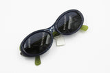Elisabetta Von Furstenberg MF 97 oval womens sunglasses Blue & Green, Acetate and metal materials New Old Stock 90s