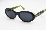 Elisabetta Von Furstenberg MF 97 oval womens sunglasses Blue & Green, Acetate and metal materials New Old Stock 90s