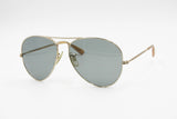 Authentic 1960s aviator sunglasses OPTISOL, crystal lenses and Golden metal frame, Deadstock