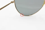 Authentic 1960s aviator sunglasses OPTISOL, crystal lenses and Golden metal frame, Deadstock