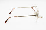 Vintage round womens pantos NOUVELLE mod. Elisa pale golden metal frame, New Old Stock eyewear glasses 1980s