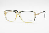Cazal mod. 345 col. 742 vintage square eyewear frame, yellow semitransparent acetate, Deadstock 80s