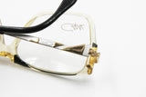 Cazal mod. 345 col. 742 vintage square eyewear frame, yellow semitransparent acetate, Deadstock 80s
