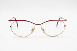 Cazal point 2 mod. 1108 col. 408 military red superior bar & Golden, modern design eyewear frame, New Old Stock 80s
