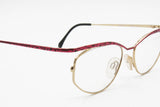 Cazal point 2 mod. 1108 col. 408 military red superior bar & Golden, modern design eyewear frame, New Old Stock 80s