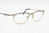 Cazal mod. 108 col. 302 rare eyewear frame modern design, Golden satin & Black metal, New Old Stock