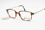 Florence Vogue rectangular prescriptive frame eyeglasses, Brown dappled acetate opaque, New Old Stock 90s