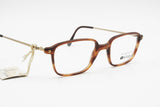 Florence Vogue rectangular prescriptive frame eyeglasses, Brown dappled acetate opaque, New Old Stock 90s