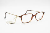 Florence Vogue rectangular prescriptive frame eyeglasses, Brown dappled acetate opaque, New Old Stock 90s