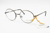 Marcolin made in Italy vintage round frame Black & Bronze aged, Vintage 1990s eyeglasses full metal, New Old Stock