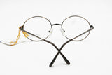 Marcolin made in Italy vintage round frame Black & Bronze aged, Vintage 1990s eyeglasses full metal, New Old Stock