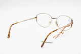 Safilo Elasta vintage 1980s eyeglasses womens ladies, intense golden colour with yellow holes , New Old Stock