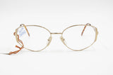Safilo Elasta vintage 1980s eyeglasses womens ladies, intense golden colour with yellow holes , New Old Stock