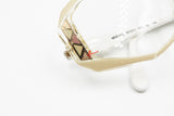 Cazal Vintage Eyeglasses Mod. 312 Col. 192 , Hype unique white and clear, triangular inserts, New Old Stock 80s