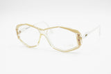 Cazal Vintage Eyeglasses Mod. 312 Col. 192 , Hype unique white and clear, triangular inserts, New Old Stock 80s