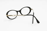 Oval little cay eye frame Black & Silver, Ouverture made in Italy mod. OV10, New Old Stock