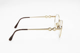 Oliver by Valentino vintage eyeglasses round pantos, dappled brown eye wire, Deadstock