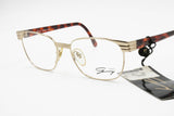Genny 536 5043 square eyeglasses eyewear frame for womens ladies, Golden frame with brown tortoise temple tips, New Old Stock 80s
