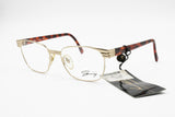 Genny 536 5043 square eyeglasses eyewear frame for womens ladies, Golden frame with brown tortoise temple tips, New Old Stock 80s