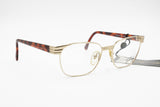 Genny 536 5043 square eyeglasses eyewear frame for womens ladies, Golden frame with brown tortoise temple tips, New Old Stock 80s