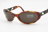 Emporio Armani wrapping sunglasses 544-S 144-S oval lenses dappled brown acetate, New Old Stock