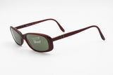 Persol 2557-S women sunglasses with red opaque acetate, Green branded lenses, New Old Stock