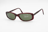 Persol 2557-S women sunglasses with red opaque acetate, Green branded lenses, New Old Stock