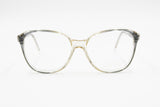 Lastes italian eyewear frame womens ladies, Clear and Gray acetate with Fleet Arm System, New Old Stock 1980s