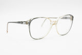 Lastes italian eyewear frame womens ladies, Clear and Gray acetate with Fleet Arm System, New Old Stock 1980s