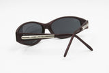 FLOYD made in Italy, biker sunglasses total deep violet acetate with metal rustic plaques, wrapping sunglasses, Deadstock