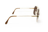 Luxury and Rare Aviator sunglasses John Player Special mod. JPS 210 golden plated 22K // 80s mens sunglasses brown lenses , New Old stock