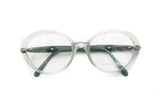 1960s eyeglasses for reading or sunglasses oval frame ice blue tonalities STUDIO LINE mod. 1004 // metal and acetate, NOS deadstock