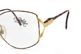 Womens butterfly eyewear oversize DEDALO by VENTURA made in Italy // golden frame with marble hot tones effects // Deadstock 1970s