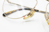 Italian designer Nazareno Gabrielli mod. 110 - 613 cat eye half lunettes frame womens, golden & green tortoise metal, NOS