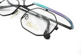 Modern design eyewear frame DUNCKER mod. Aspekte // Space age flat top glasses octagonal lenses // Vintage Deadstock 1980s